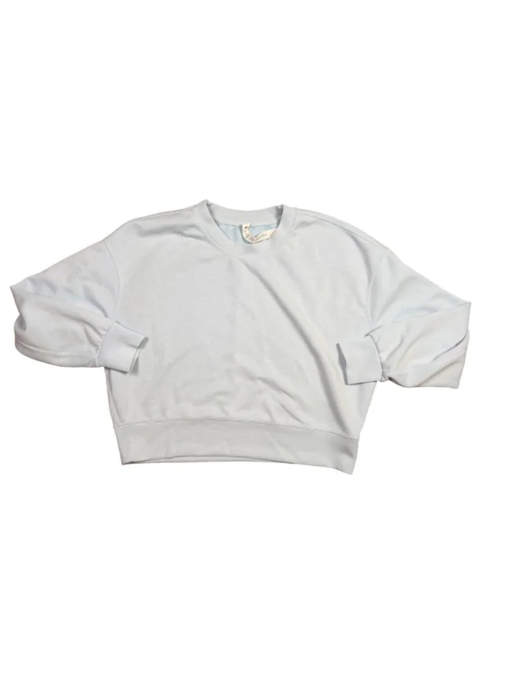 Lululemon Softstreme Perfectly Oversized Cropped Crew Size 6 Powder Blue
